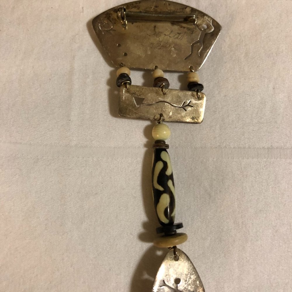 Southwestern Silver Brooch. *Handcrafted. Vintage - Picture 7 of 7